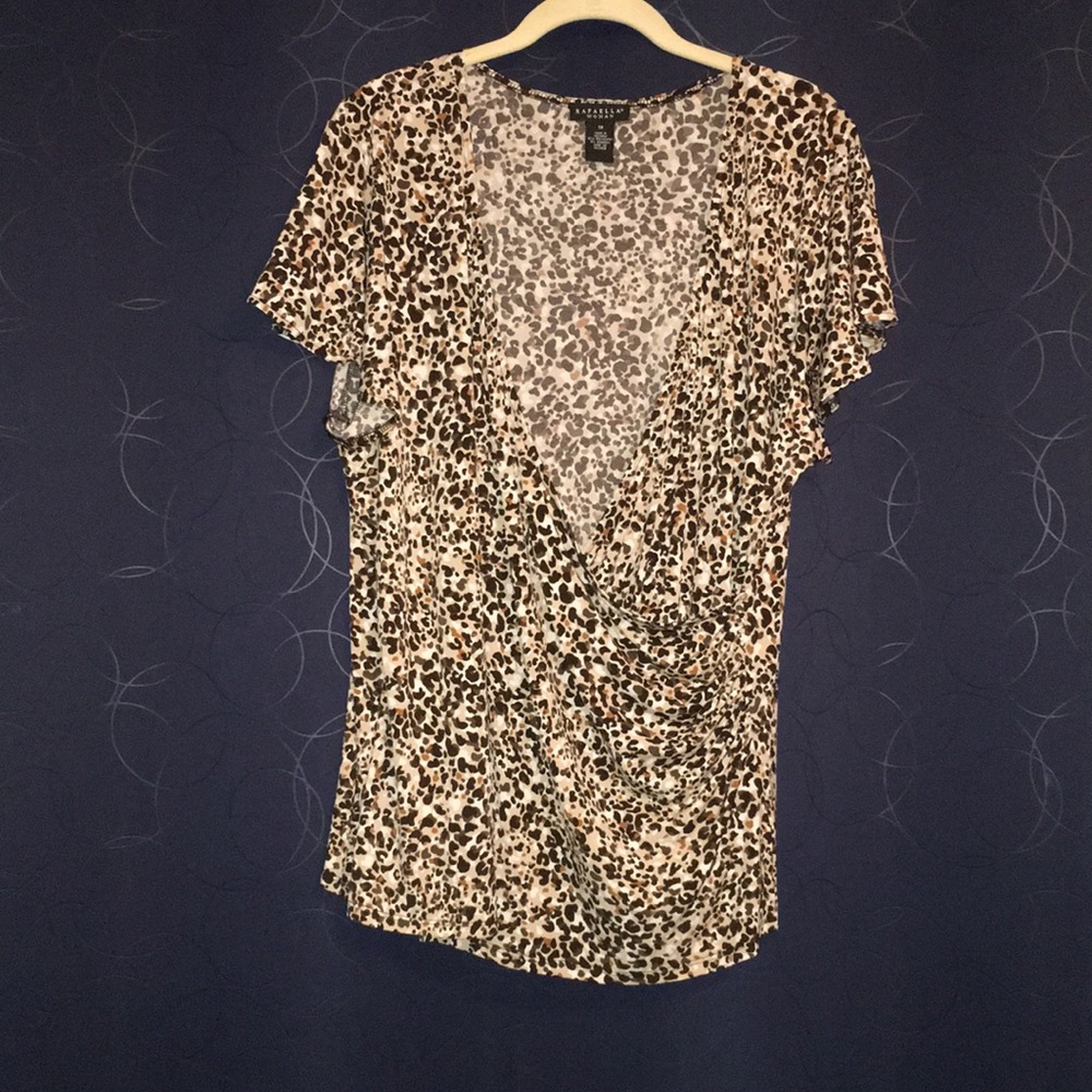 Rafaella 1X women animal crisscross top